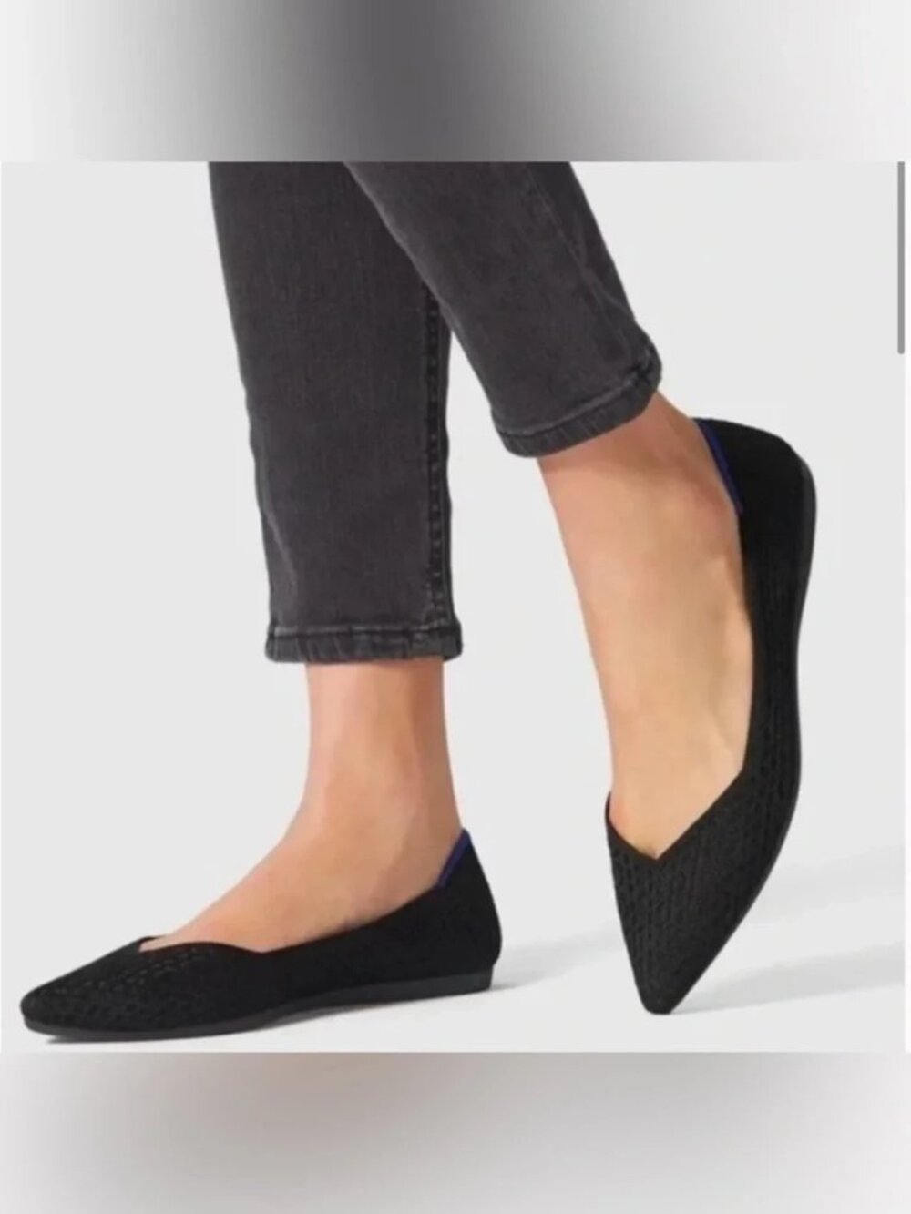 Rothy's The Point Ballet Flat in Black Size 8.5